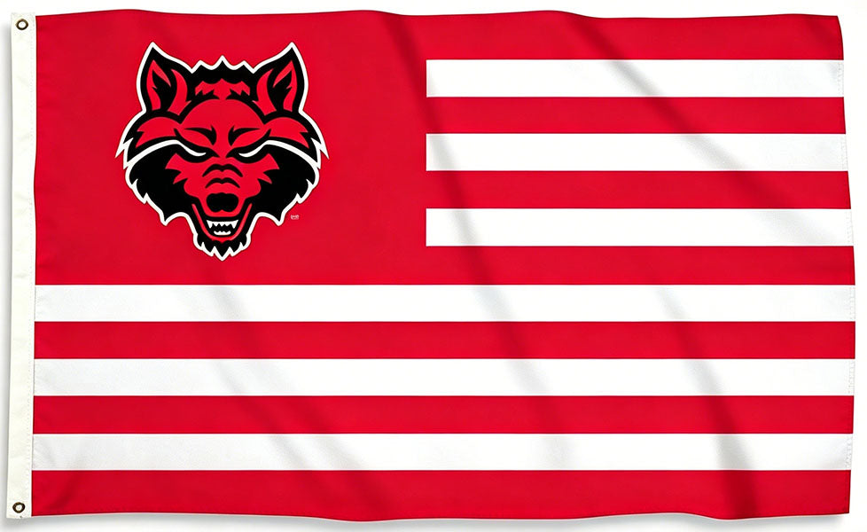 Arkansas State Red Wolves Flag - 3x5 ft -NCAA University Flag-100% Polyester- One sided / Double sided