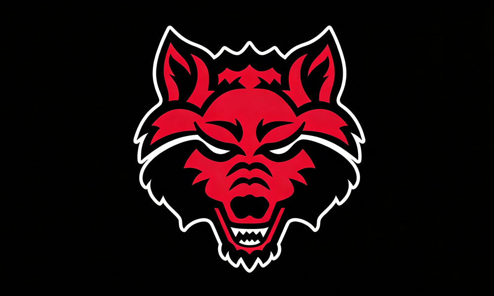 Arkansas State Red Wolves Flag - 3x5 ft -NCAA University Flag-100% Polyester- One sided / Double sided