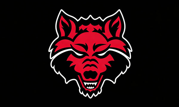 Arkansas State Red Wolves Flag - 3x5 ft -NCAA University Flag-100% Polyester- One sided / Double sided