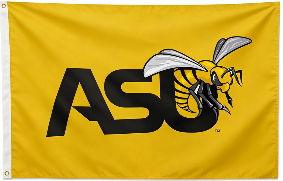Alabama State University ASU Flag-Alabama State Hornets Flag -3x5 ft ASU Flag Banner -100% Polyester One sided / Double sided