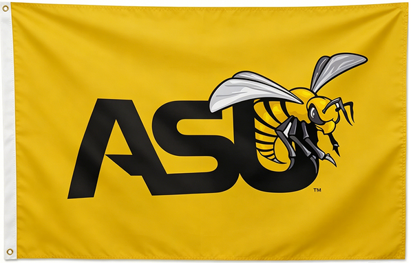 Alabama State University ASU Flag-Alabama State Hornets Flag -3x5 ft ASU Flag Banner -100% Polyester One sided / Double sided