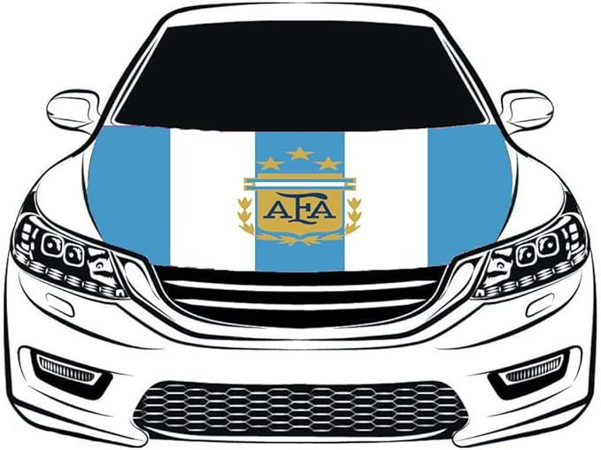 Argentina national football team Car Hood Cover Flag ,3.3X5ft/6X7FT ,100% Polyester Elastic Fabrics Can be Washed