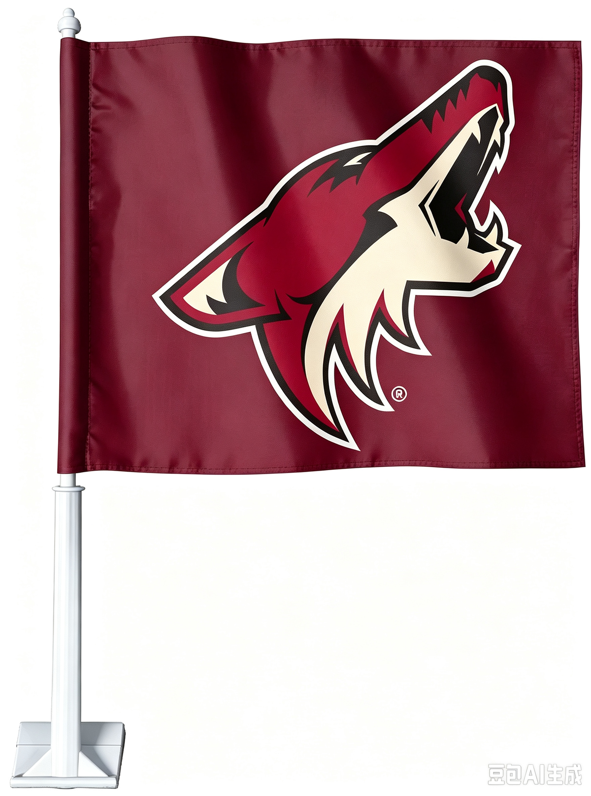 2 Pack Car Window Flags of  NHL Arizona Coyotes 11X18 Inch(28x46cm) 100% Polyester, Strong White Flagpole