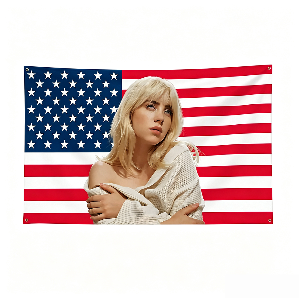Billie Eilish Flag-3x5 FT  Banner-100% polyester-One sided / double sided