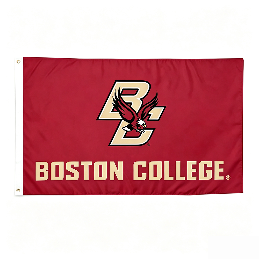 Boston College Eagles Flag -- Boston College University 3x5 ft Banner  -100% polyester-2 Metal Grommets-One sided /Two sided