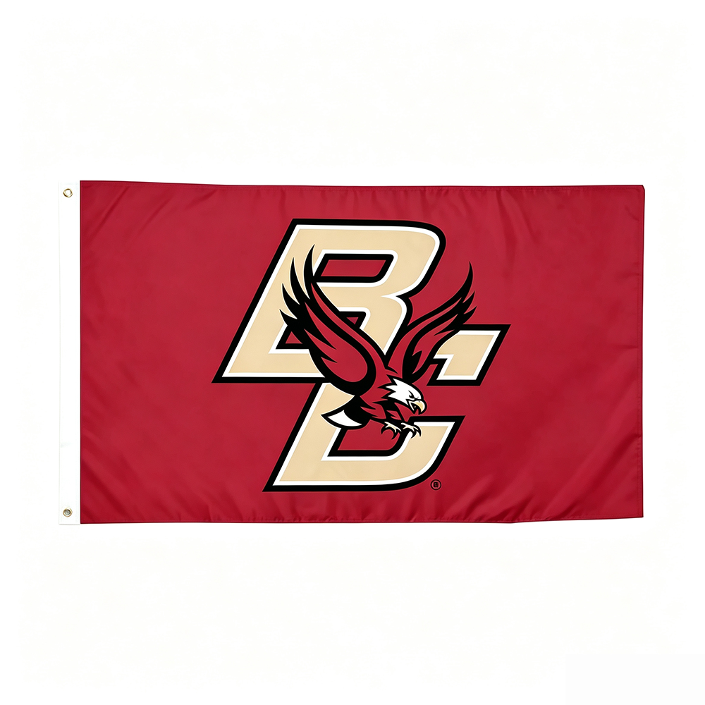 Boston College Eagles Flag -- Boston College University 3x5 ft Banner  -100% polyester-2 Metal Grommets-One sided /Two sided