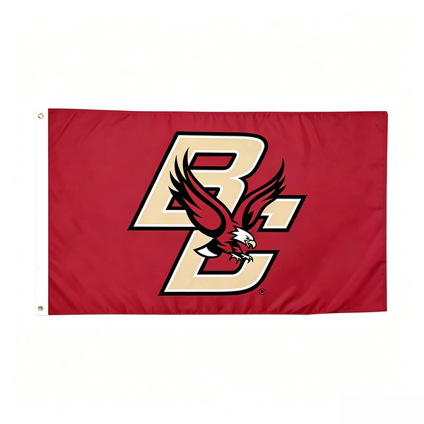 Boston College Eagles Flag -- Boston College University 3x5 ft Banner  -100% polyester-2 Metal Grommets-One sided /Two sided
