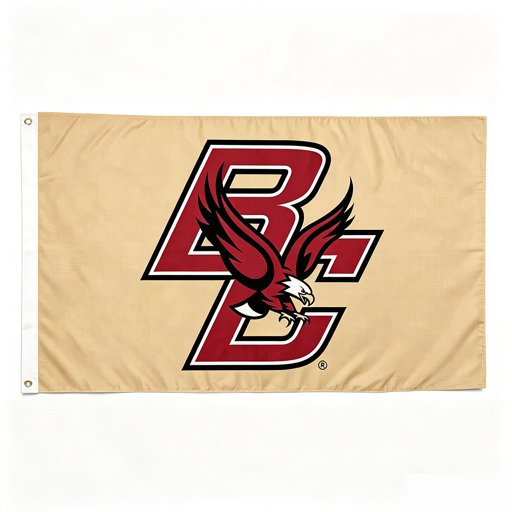 Boston College Eagles Flag -- Boston College University 3x5 ft Banner  -100% polyester-2 Metal Grommets-One sided /Two sided