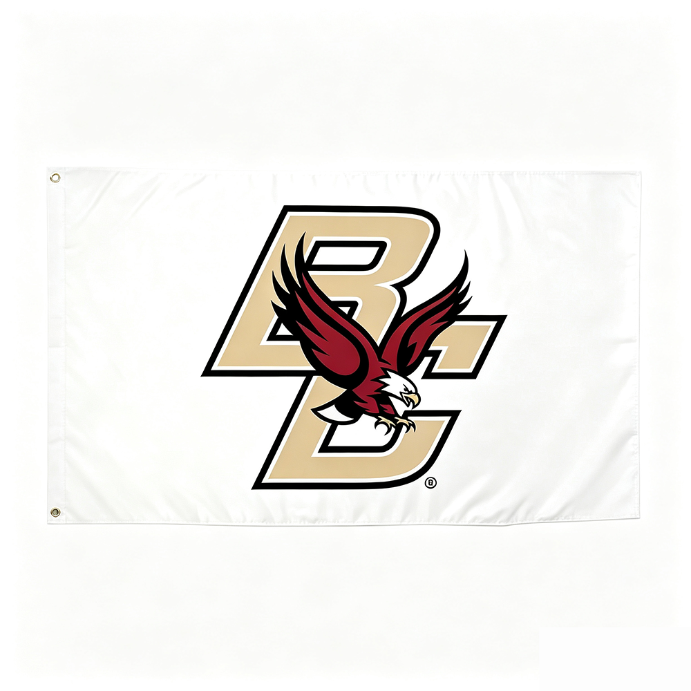 Boston College Eagles Flag -- Boston College University 3x5 ft Banner  -100% polyester-2 Metal Grommets-One sided /Two sided