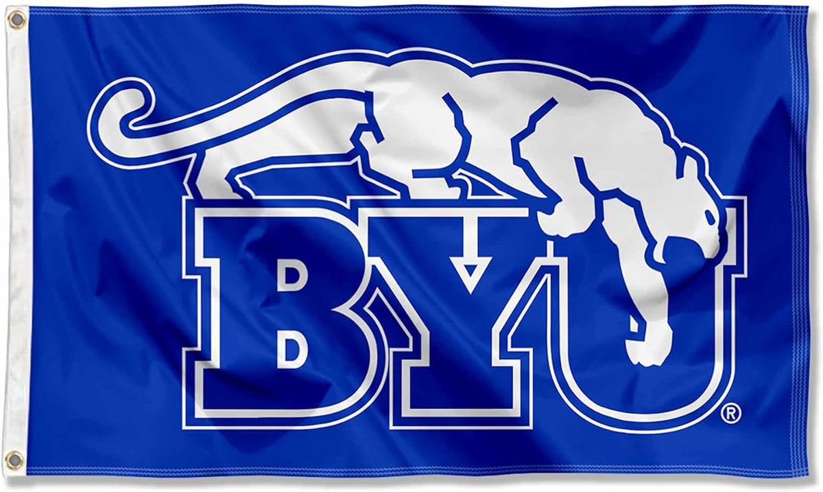 BYU flag, NCAA Brigham Young Cougars University Banner 100% polyester flag,3x5 FT