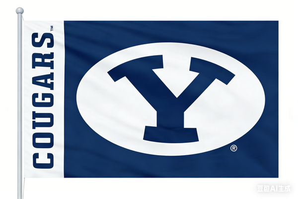 BYU flag, NCAA Brigham Young Cougars University Banner 100% polyester flag,3x5 FT