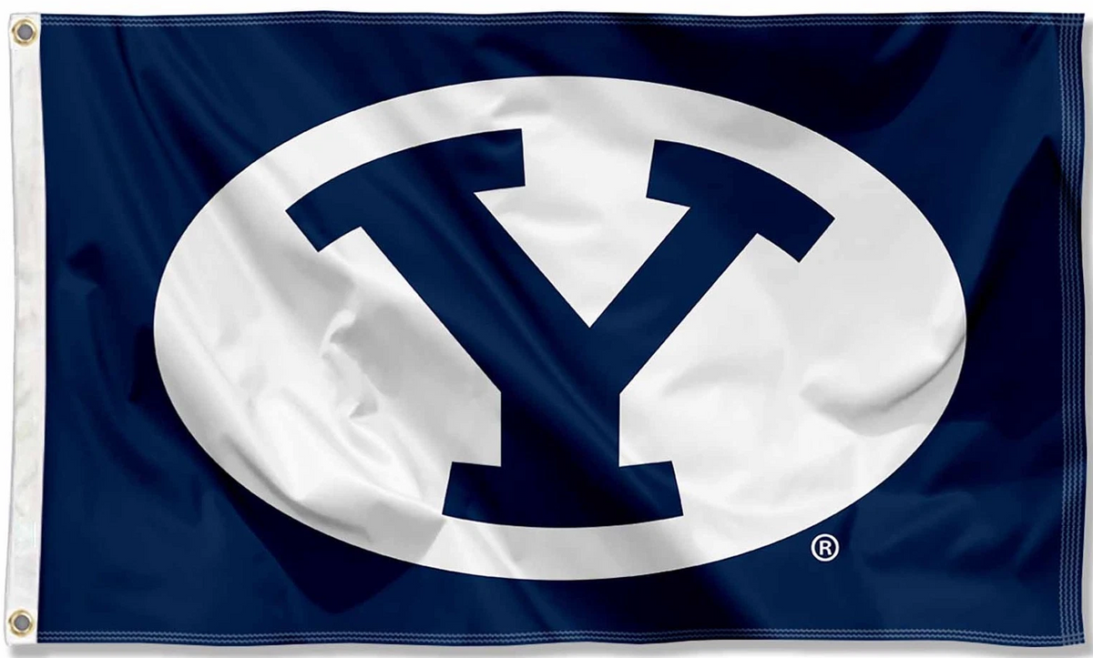 BYU flag, NCAA Brigham Young Cougars University Banner 100% polyester flag,3x5 FT