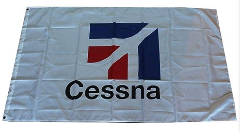 Cessna Flag - 3x5 FT Banner-100% polyester-2 Metal Grommets-one sided /double sided