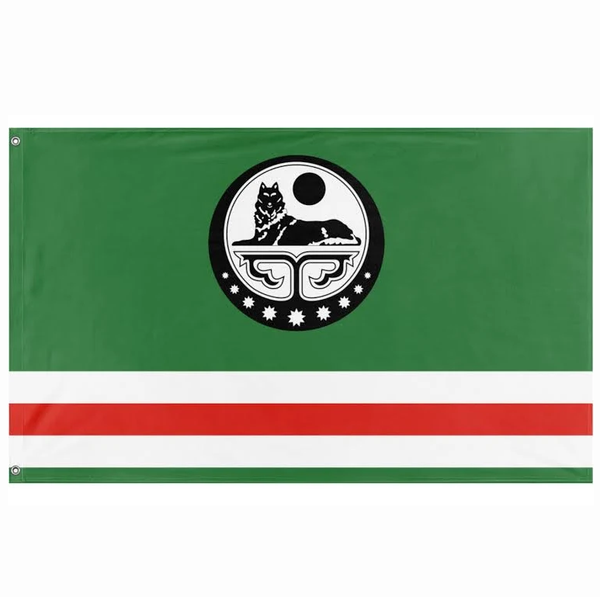 Chechen Republic of Ichkeria Flag -3x5 ft -100% polyester-2 Metal Grommets-One sided /Two sided