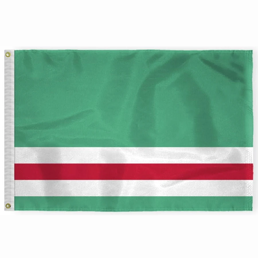 Chechen Republic of Ichkeria Flag -3x5 ft -100% polyester-2 Metal Grommets-One sided /Two sided
