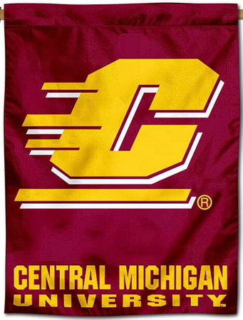 CMU Central Michigan Chippewas University Large College Flag - 3x5 FT Banner-100% polyester-2 Metal Grommets