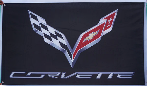 Custom Corvette flag-3x5 ft - 100% polyester-Vertical