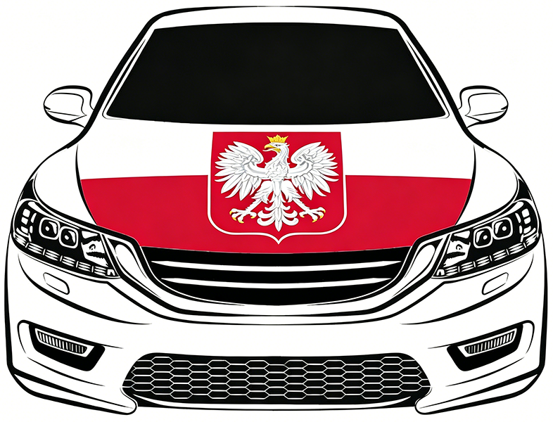 Custom car hood cover flag -4X5ft,/6X7FT 100% Polyester Elastic Fabrics Can be Washed Flag
