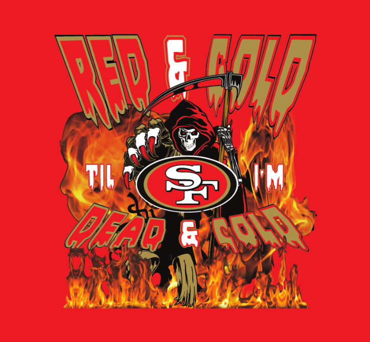 Custom car window flag -11'' X14'' -with car flag pole - pack of 2 -Red Gold SF 49ers