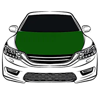 Dark Green Car Hood Cover Flag ,Dark-green Engine Banner,3.3X5ft,100% Polyester Elastic Fabrics Can be Washed