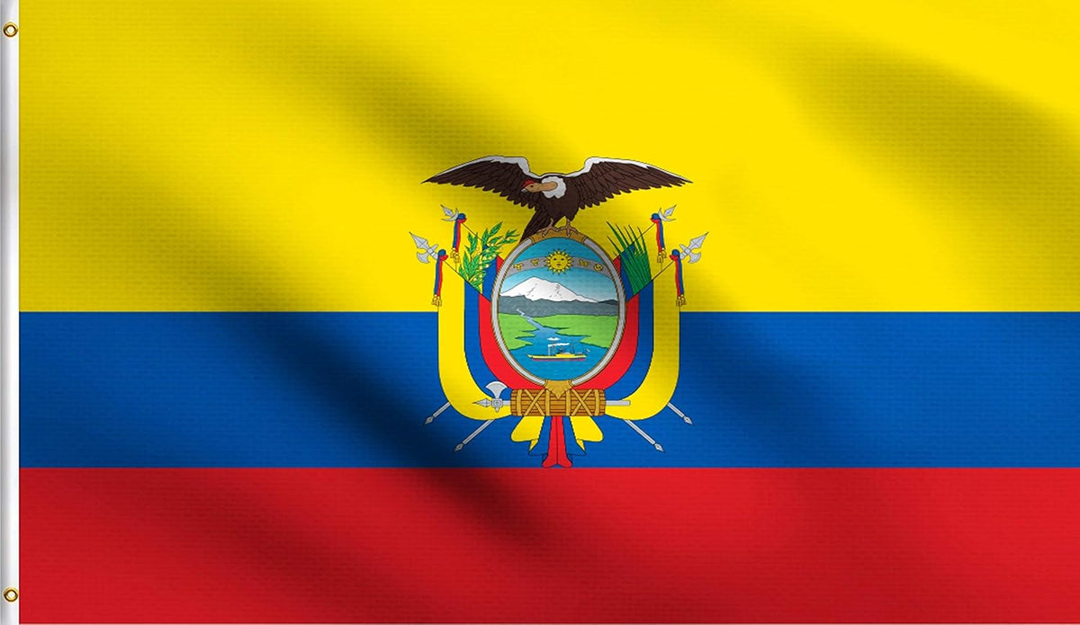 Ecuador Ecuadoran National Flag -3x5 ft  Banners 100% Polyester-one sided /two sided