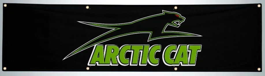Arctic Cat Flag-2' X 8' FT Aircat Banner-100% polyester-8 Metal Grommets