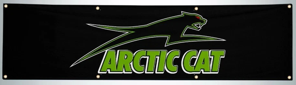 Arctic Cat Flag-2' X 8' FT Aircat Banner-100% polyester-8 Metal Grommets