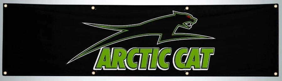 Arctic Cat Flag-2' X 8' FT Aircat Banner-100% polyester-8 Metal Grommets