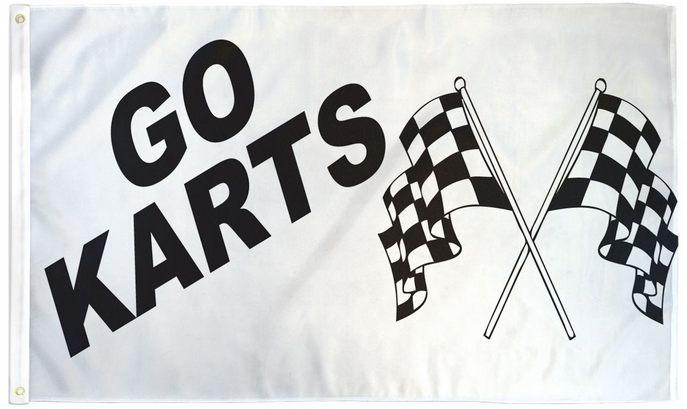 Go Kart flag -3x5 FT-100% polyester