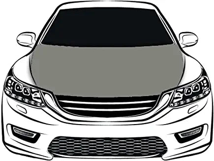 Grey Car Hood Cover Flag ,Gray Engine Banner,3.3X5ft,6X7FT100% Polyester Elastic Fabrics Can be Washed