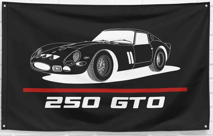 Gto Classic Flag - 1966 / 250 /288 Pontiac Gto Garage Banner - General Motor Merchandise - GM Club Apparel-100% polyester-2 Metal Grommets-One sided /Two sided