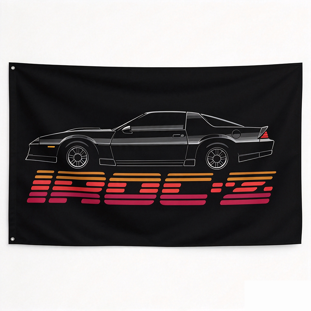 IROC-Z Flag- 3x5 FT Retro Chevy Camaro IROC Z Banner-100% polyester-One sided / double sided