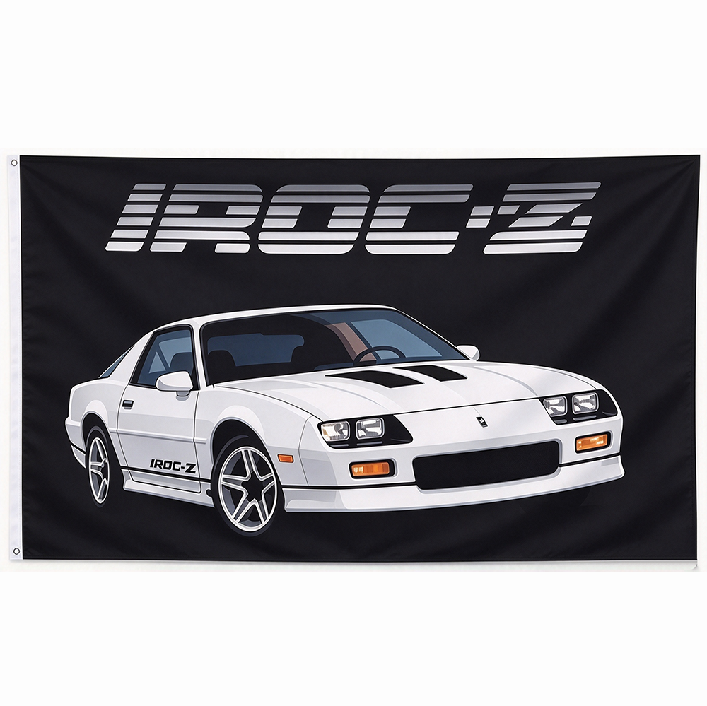 IROC-Z Flag- 3x5 FT Retro Chevy Camaro IROC Z Banner-100% polyester-One sided / double sided