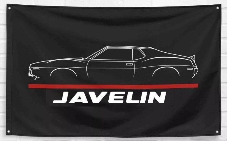AMC JAVELIN Flag -3x5 FT AMC Javelin 1972 Car Enthusiast-100% polyester Banner