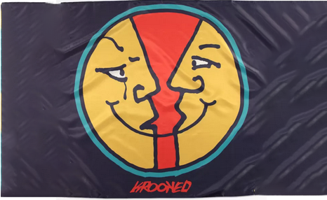 Krooked Flag -3x5ft Krooked Moonsmile Banner- Skateboards