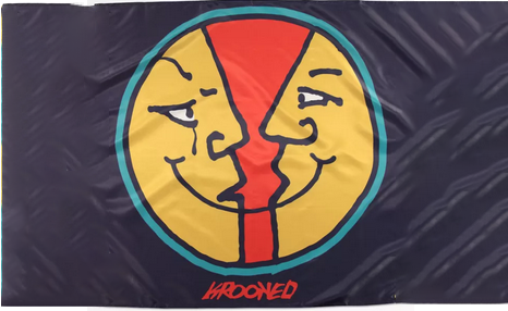 Krooked Flag -3x5ft Krooked Moonsmile Banner- Skateboards Eyes flag