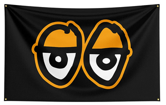 Krooked Flag -3x5ft Krooked Moonsmile Banner- Skateboards Eyes flag