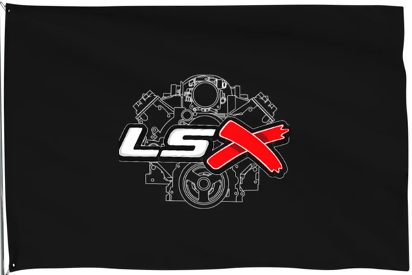LSX Flag -3x5 ft -100% polyester-2 Metal Grommets-One sided /Two sided