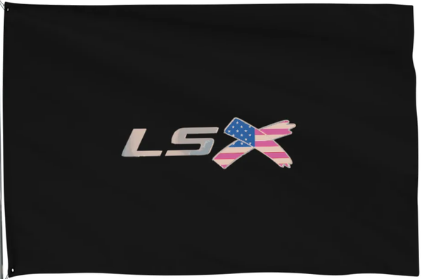 LSX Flag -3x5 ft -100% polyester-2 Metal Grommets-One sided /Two sided