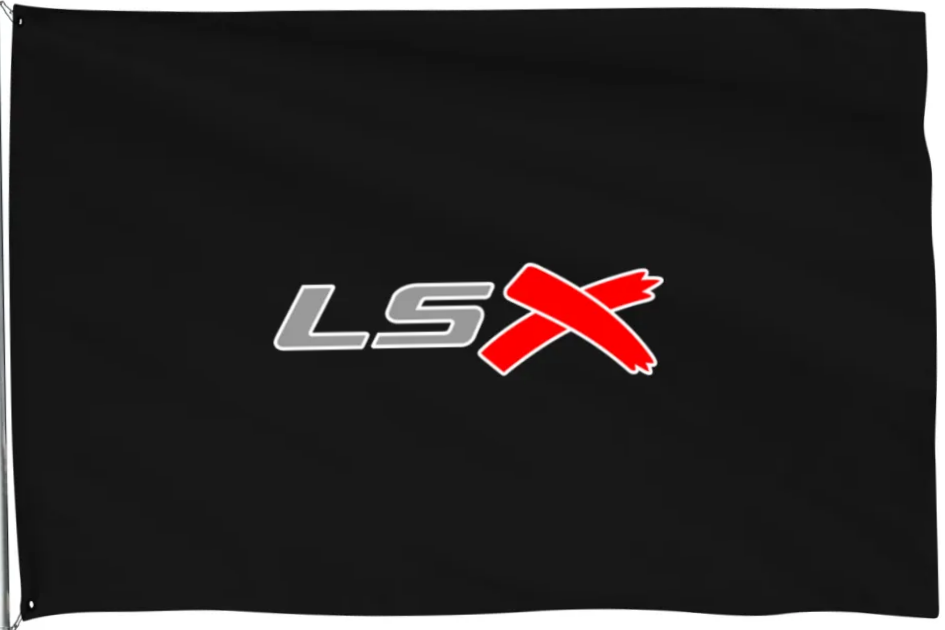 LSX Flag -3x5 ft -100% polyester-2 Metal Grommets-One sided /Two sided