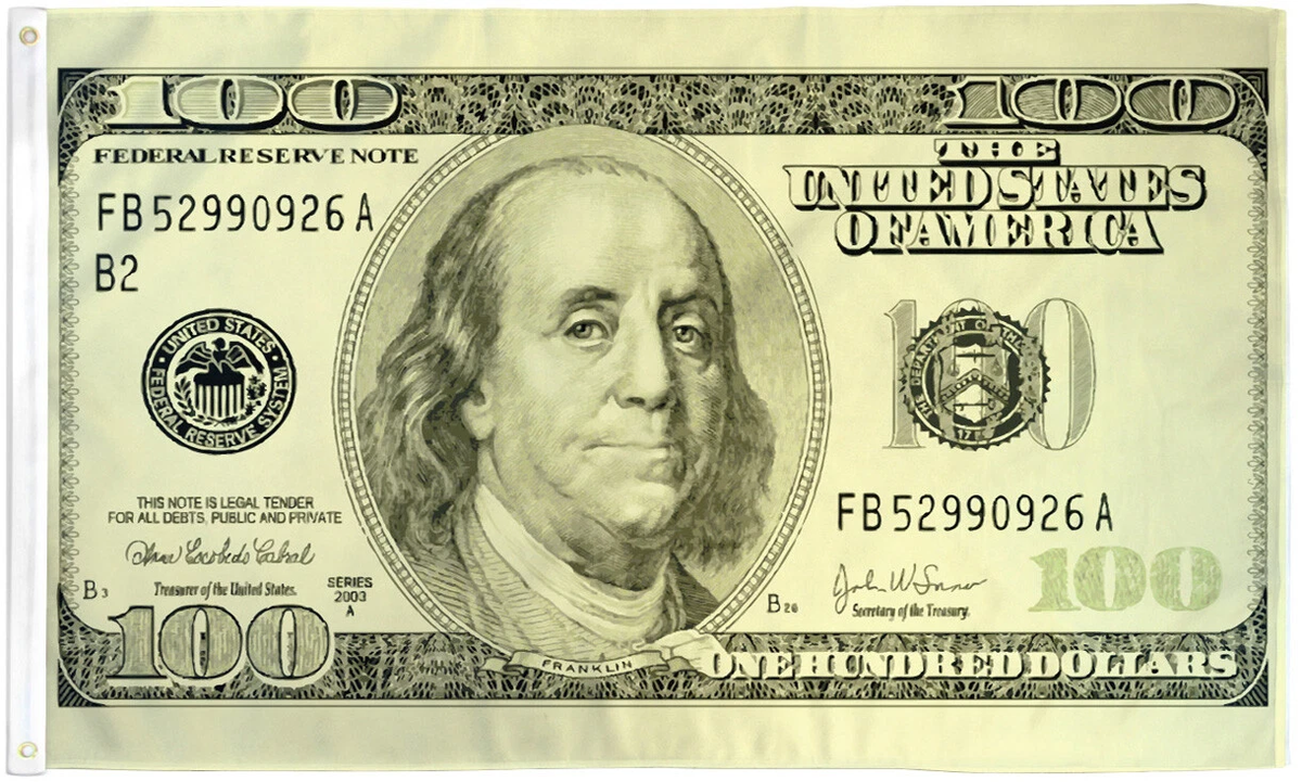 Hundred Million Dollar Bill Flag -3x5ft Novelty Money Flag $100 Bill Flag /Million Flag - flagsshop