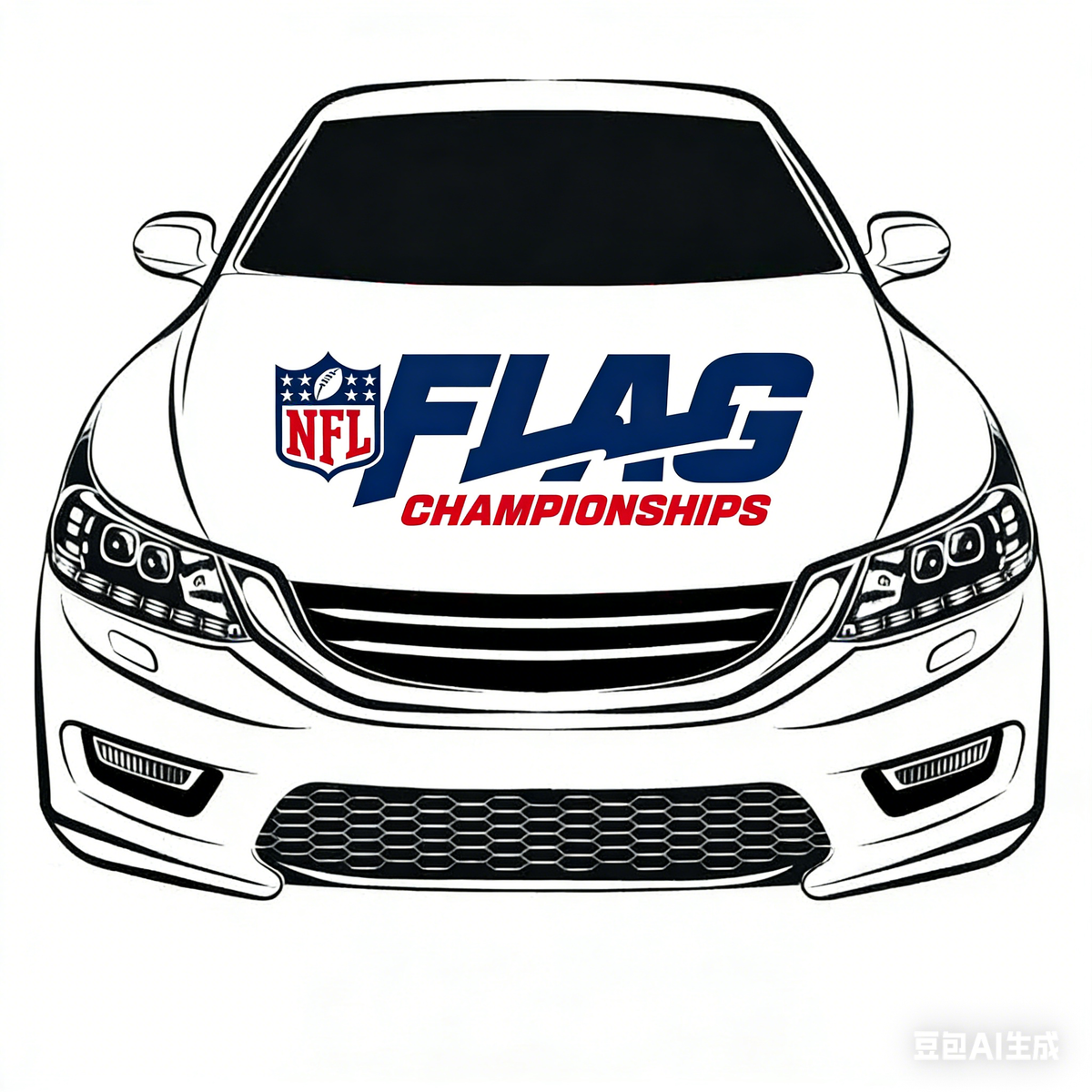 NFL logo Car Hood Cover Flag , Engine Banner,4X5ft,/6X7FT100% Polyester Elastic Fabrics Can be Washed