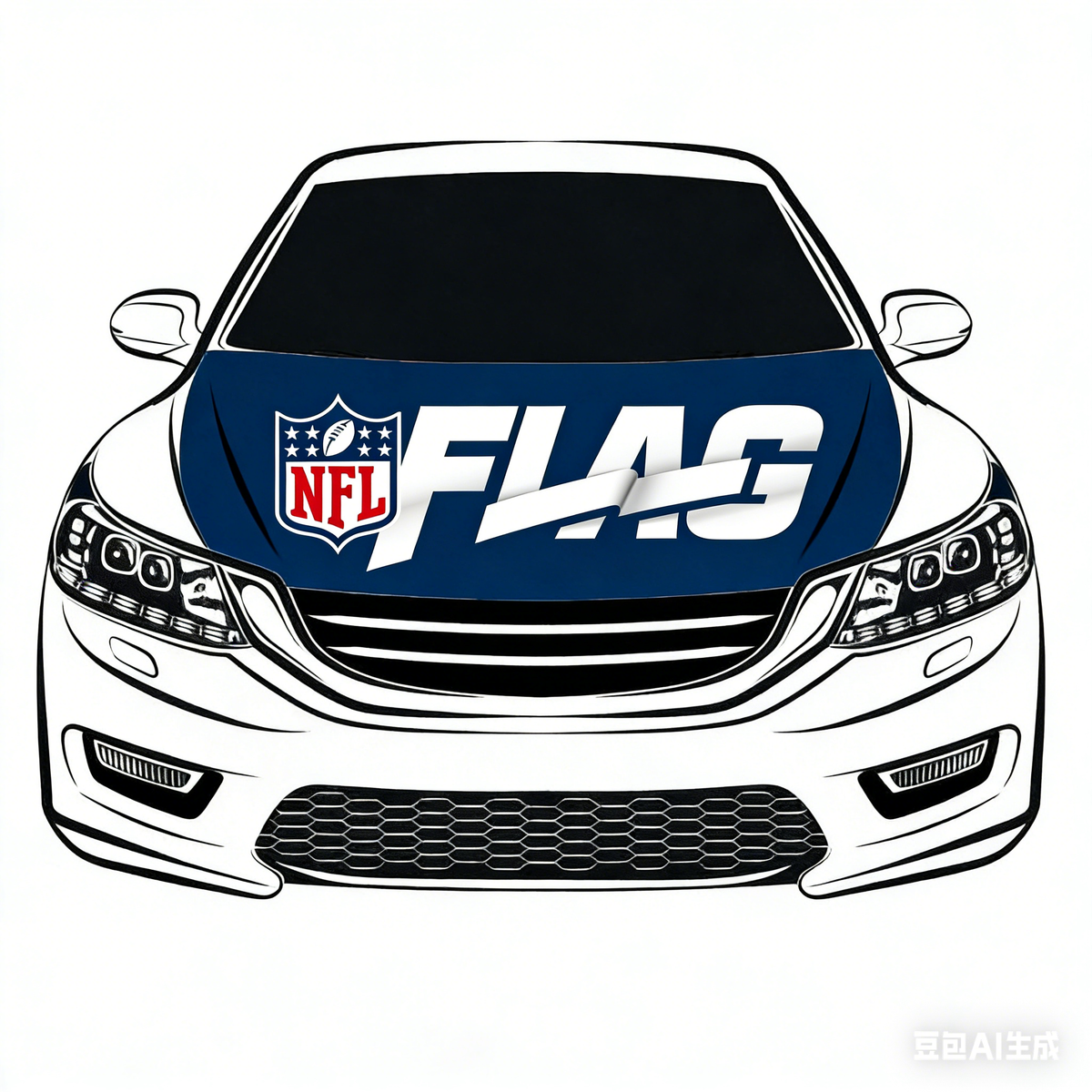 NFL logo Car Hood Cover Flag , Engine Banner,4X5ft,/6X7FT100% Polyester Elastic Fabrics Can be Washed
