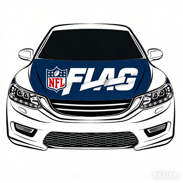NFL logo Car Hood Cover Flag , Engine Banner,4X5ft,/6X7FT100% Polyester Elastic Fabrics Can be Washed
