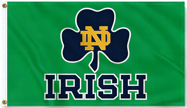 Notre Dame Fighting Irish Cheer ND Flag-3X5 ft NCAA Banner Irish Ireland Shamrock