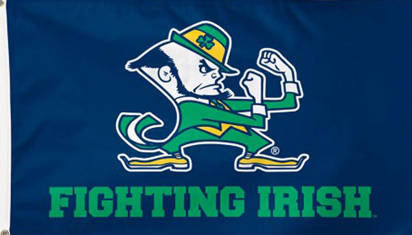 Notre Dame Fighting Irish Cheer ND Flag-3X5 ft NCAA Banner Irish Ireland Shamrock