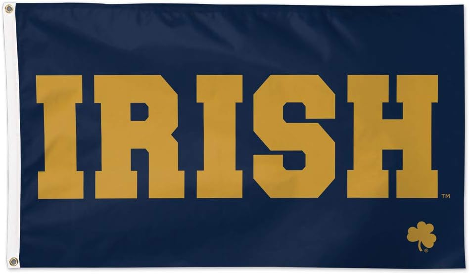 Notre Dame Fighting Irish Cheer ND Flag-3X5 ft NCAA Banner Irish Ireland Shamrock