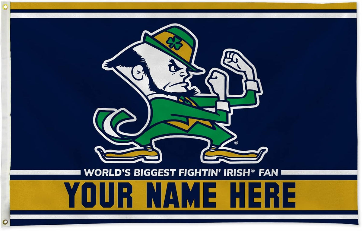 Notre Dame Fighting Irish Cheer ND Flag-3X5 ft NCAA Banner Irish Ireland Shamrock