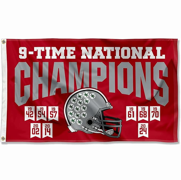 Ohio State University Flag,3X5 ft  Ohio State Buckeyes banner -NCAA The Ohio State University flag,100% polyester flag,3*5 foot