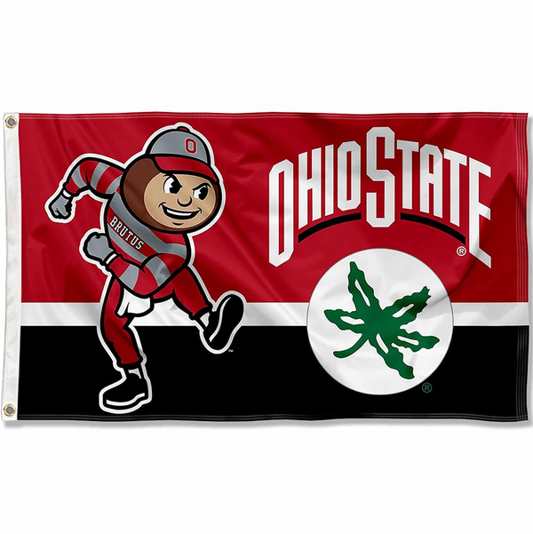 Ohio State University Flag,3X5 ft  Ohio State Buckeyes banner -NCAA The Ohio State University flag,100% polyester flag,3*5 foot